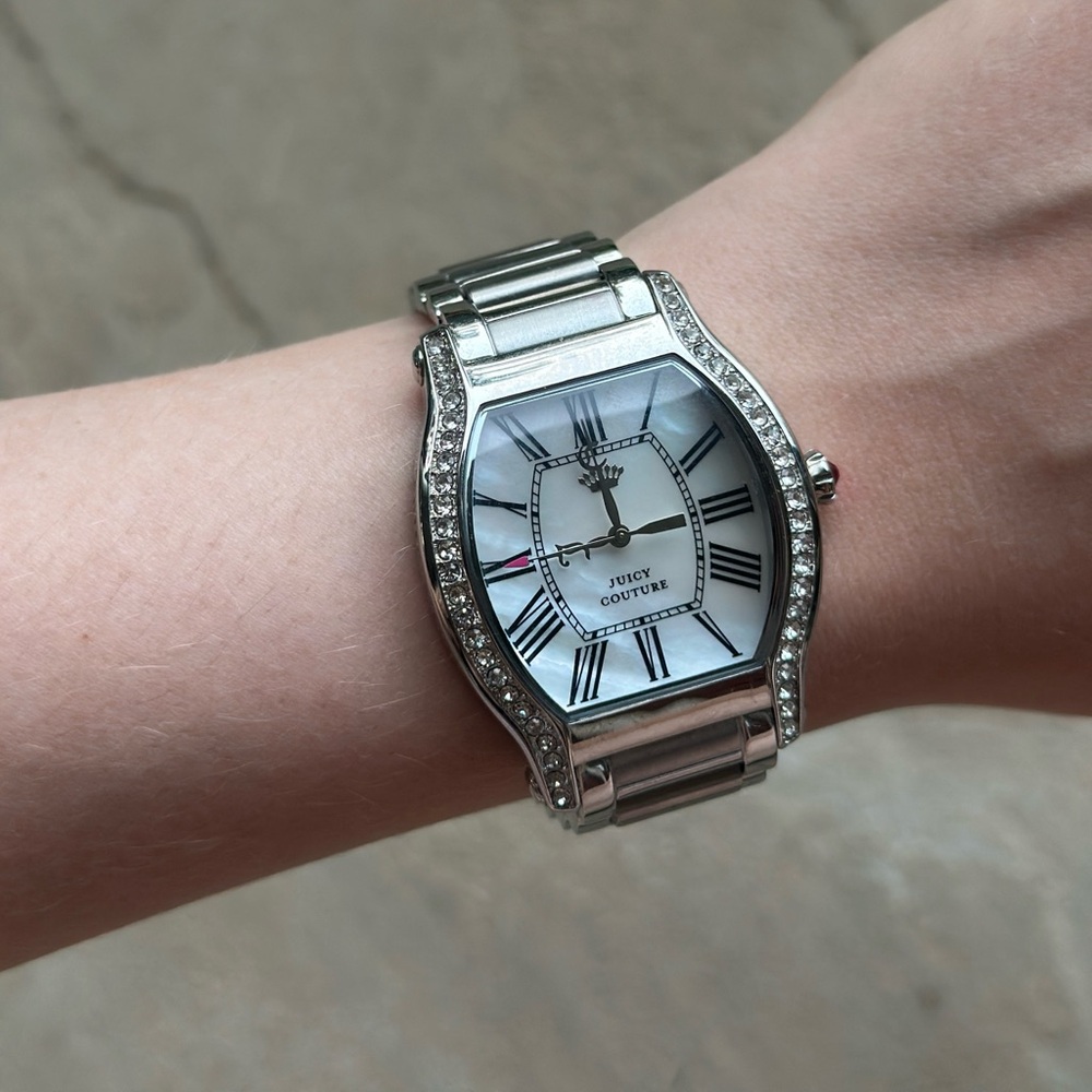 Juicy Couture Silver Timepiece with Crystal Details
